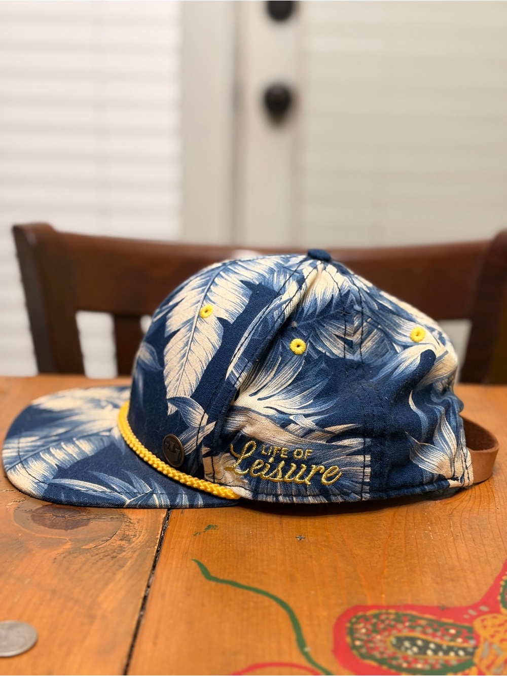 🌴 Rare Goorin Bros "Life of Leisure" Kava Dreams Flat Bill Rope Hat 🌴